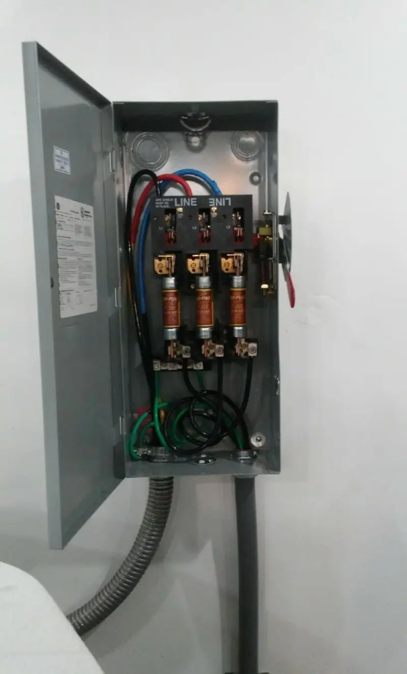 Three-phase disconnect switch installed for Electrical Wiring & Rewiring in Napa