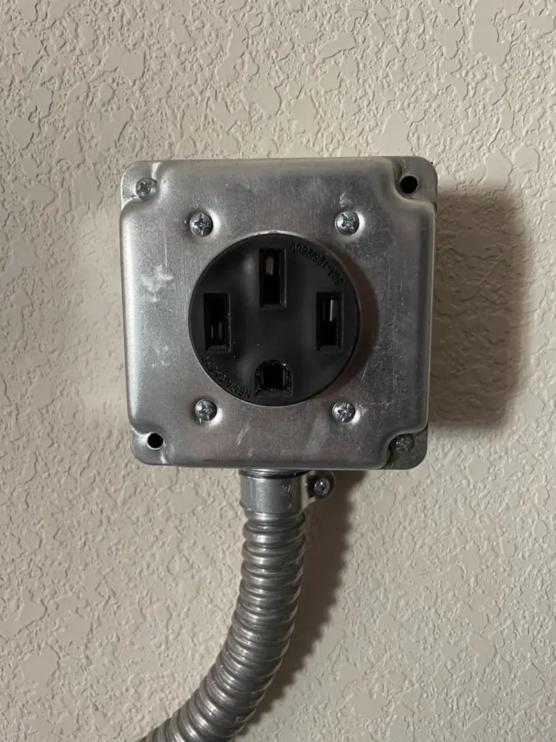 NEMA 14-50 outlet installed for Electrical Panel Upgrade in Napa